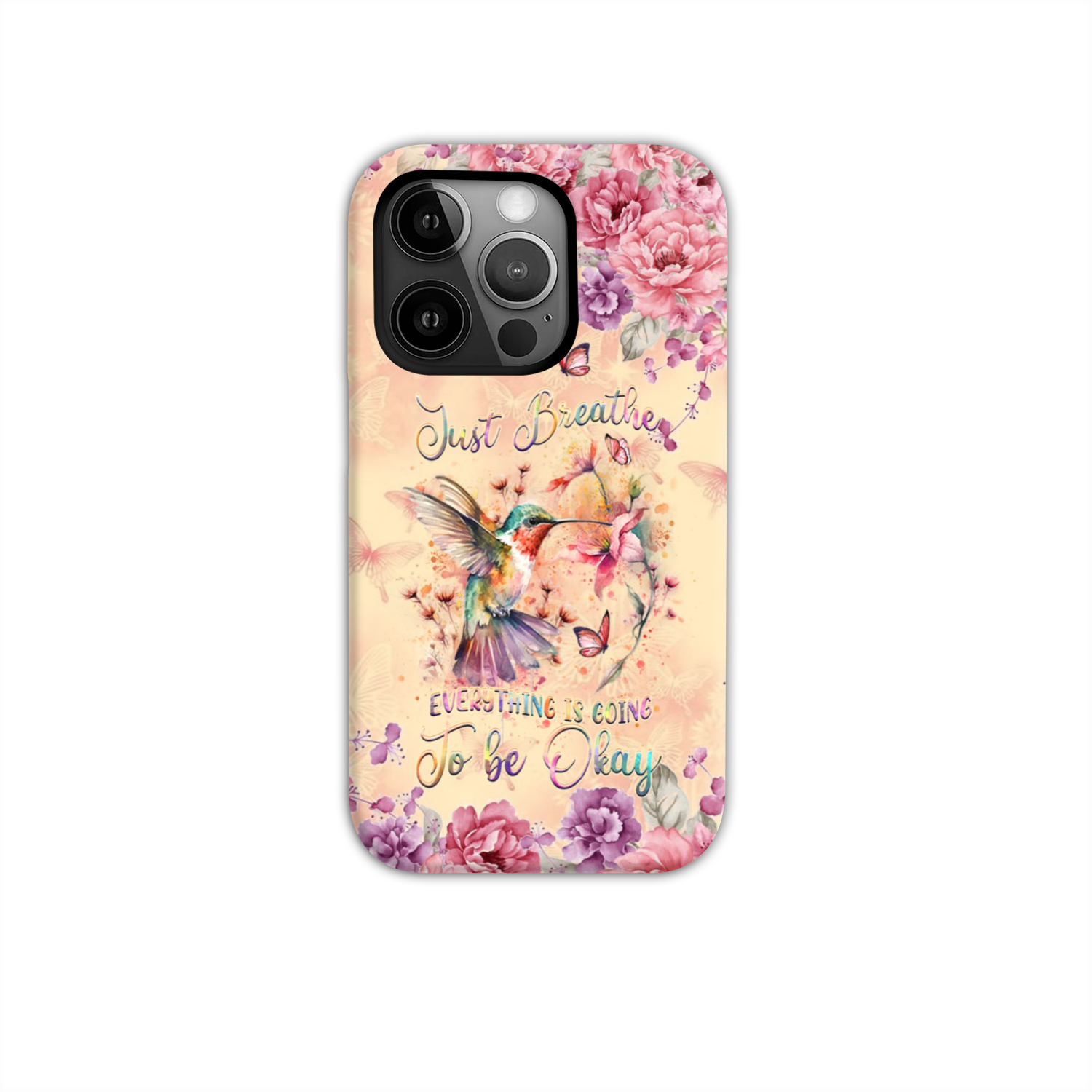 JUST BREATHE HUMMINGBIRD PHONE CASE - YHDU2803244