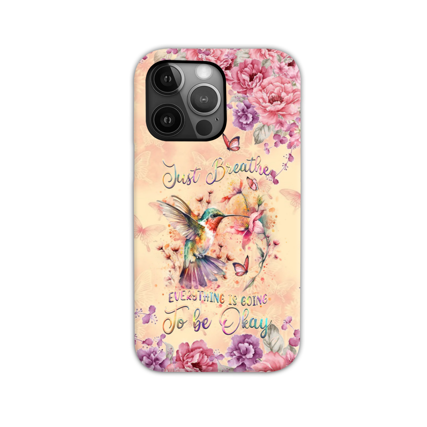 JUST BREATHE HUMMINGBIRD PHONE CASE - YHDU2803244