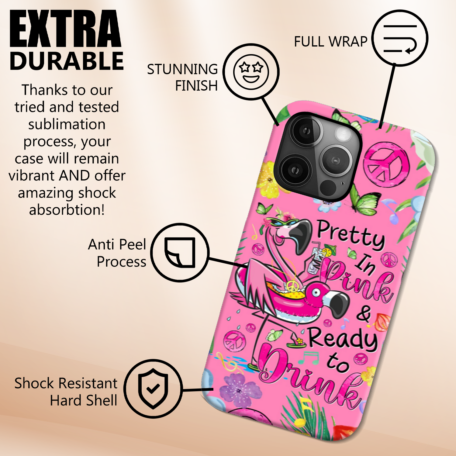 PRETTY IN PINK FLAMINGO PHONE CASE - TYQY1706243