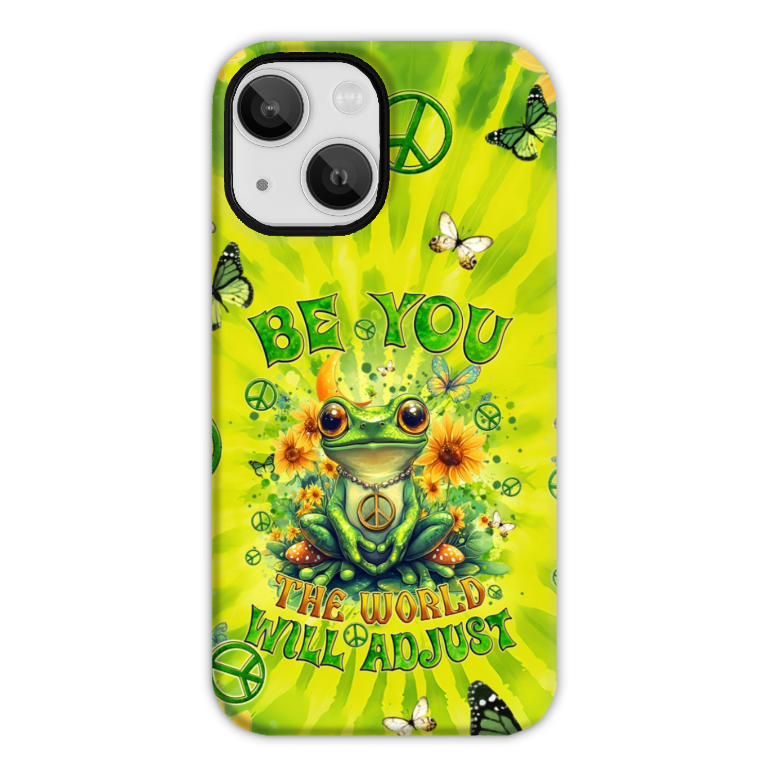 BE YOU THE WORLD WILL ADJUST FROG TIE DYE PHONE CASE - TYQY0401257