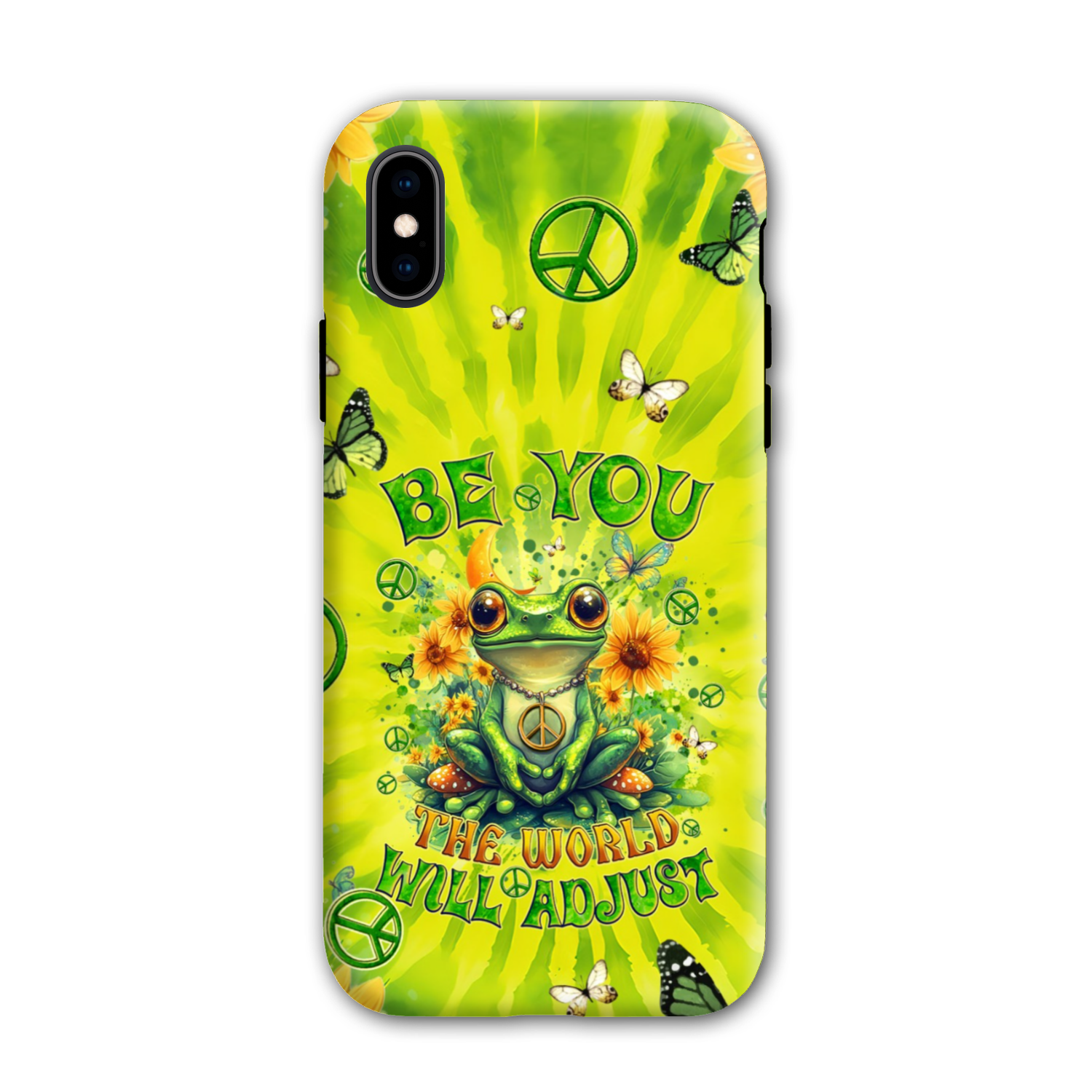 BE YOU THE WORLD WILL ADJUST FROG TIE DYE PHONE CASE - TYQY0401257