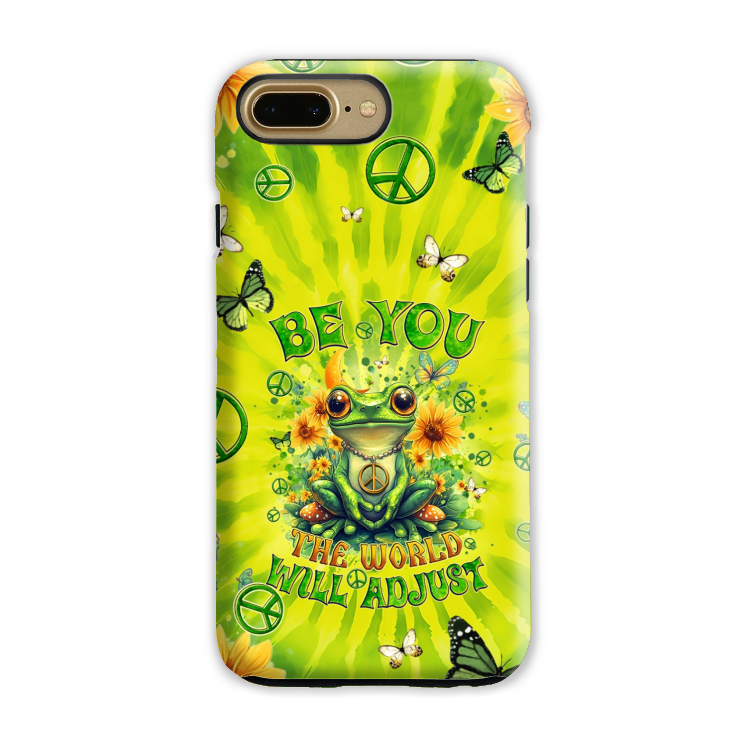 BE YOU THE WORLD WILL ADJUST FROG TIE DYE PHONE CASE - TYQY0401257