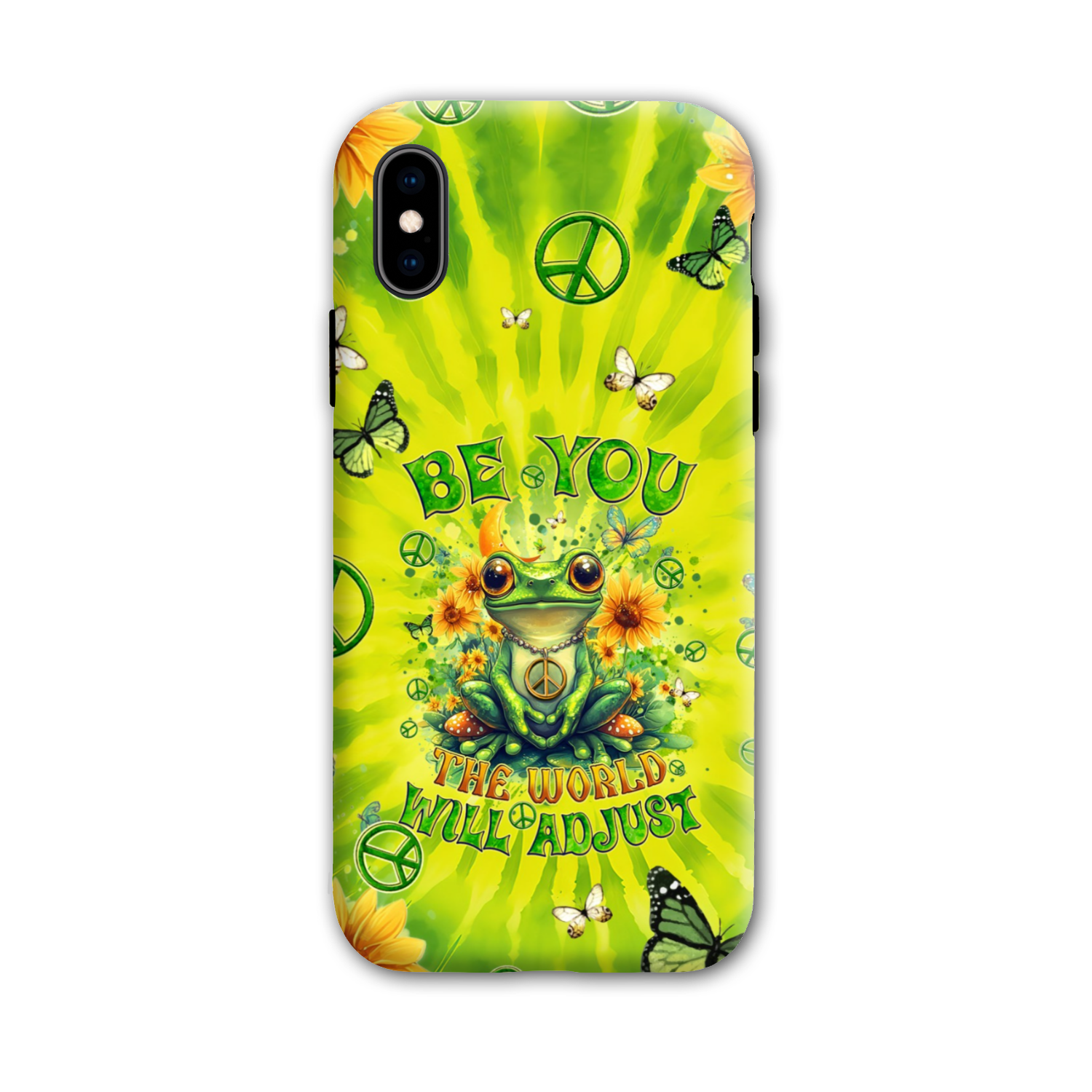 BE YOU THE WORLD WILL ADJUST FROG TIE DYE PHONE CASE - TYQY0401257