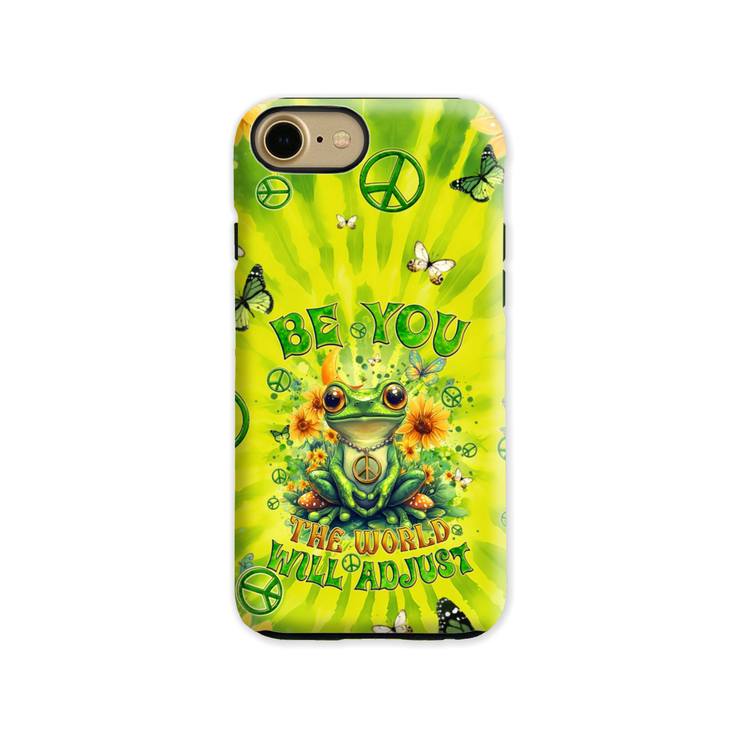 BE YOU THE WORLD WILL ADJUST FROG TIE DYE PHONE CASE - TYQY0401257