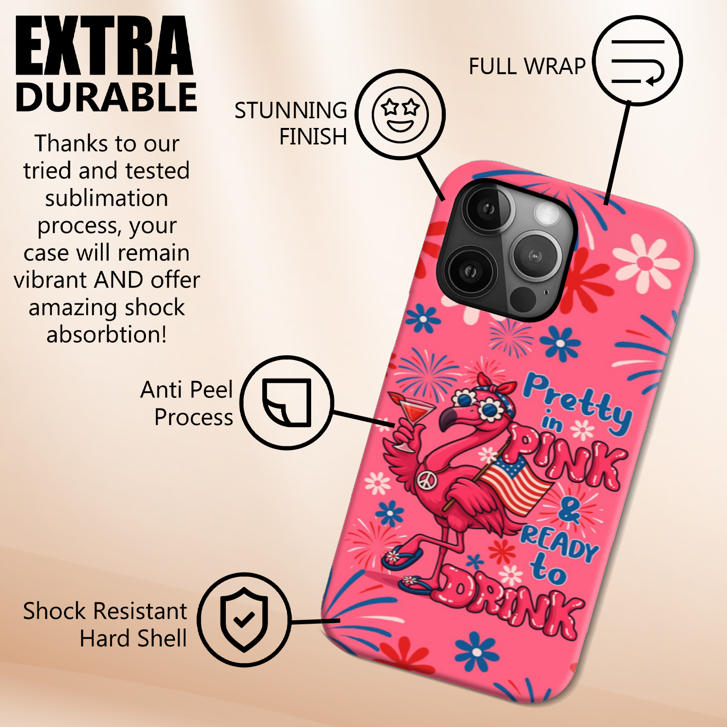 PRETTY IN PINK FLAMINGO PHONE CASE - TYQY1305255