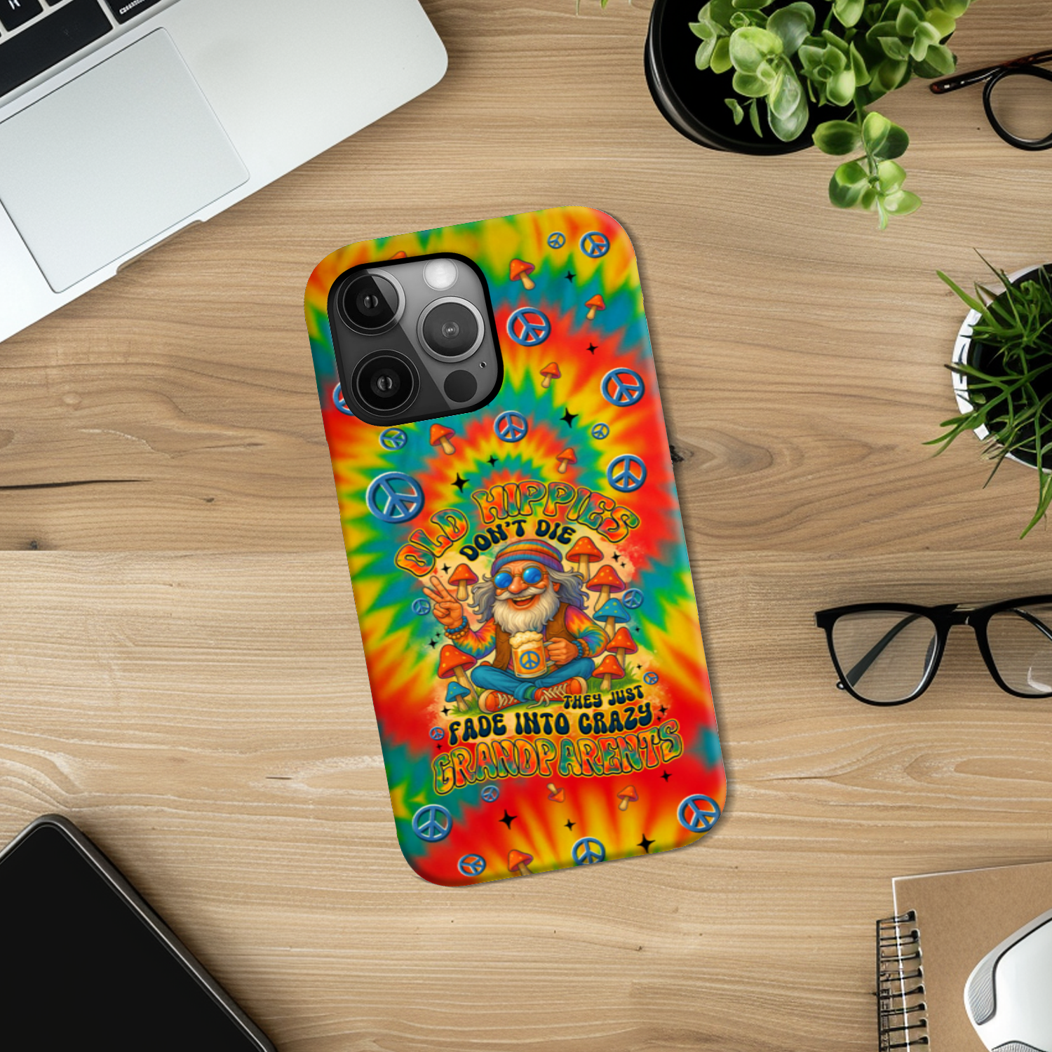 OLD HIPPIES TIE DYE PHONE CASE - TYTM1507253