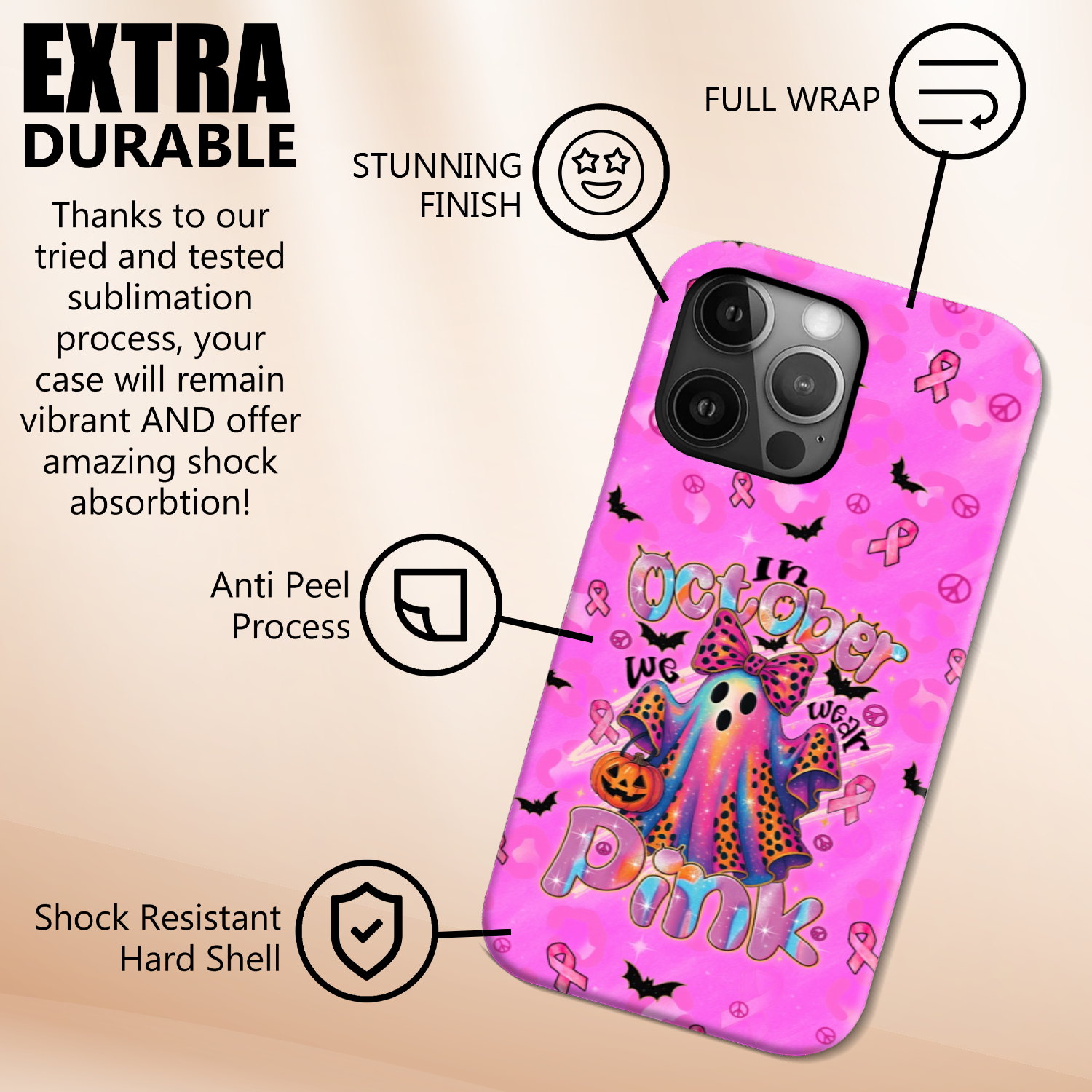 IN OCTOBER WE WEAR PINK BOO BREAST CANCER AWARENESS PHONE CASE - TYTD1308251
