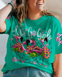 LET'S GO GIRLS FLAMINGO ALL OVER PRINT - TYTD2206234