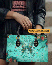 I BELIEVE THERE ARE ANGELS AMONG US WINGS LEATHER HANDBAG - TLNO3003241