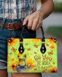 BE YOU THE WORLD WILL ADJUST FROG LEATHER HANDBAG - TLNO2503241