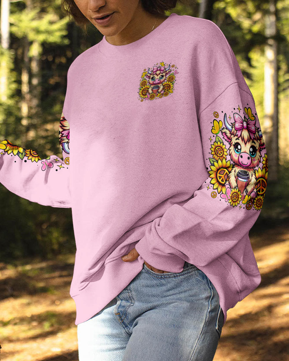 JUST A LITTLE MOODY COW  ALL OVER PRINT  - TLTR2307251