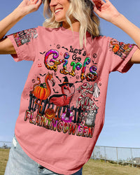 LET'S GO GIRLS FLAMINGOWEEN HALLOWEEN ALL OVER PRINT - TLNO0708233