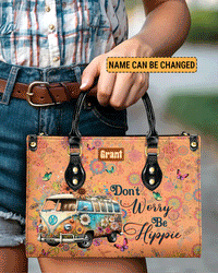 DON'T WORRY BE HIPPIE LEATHER HANDBAG - YHHN2503242