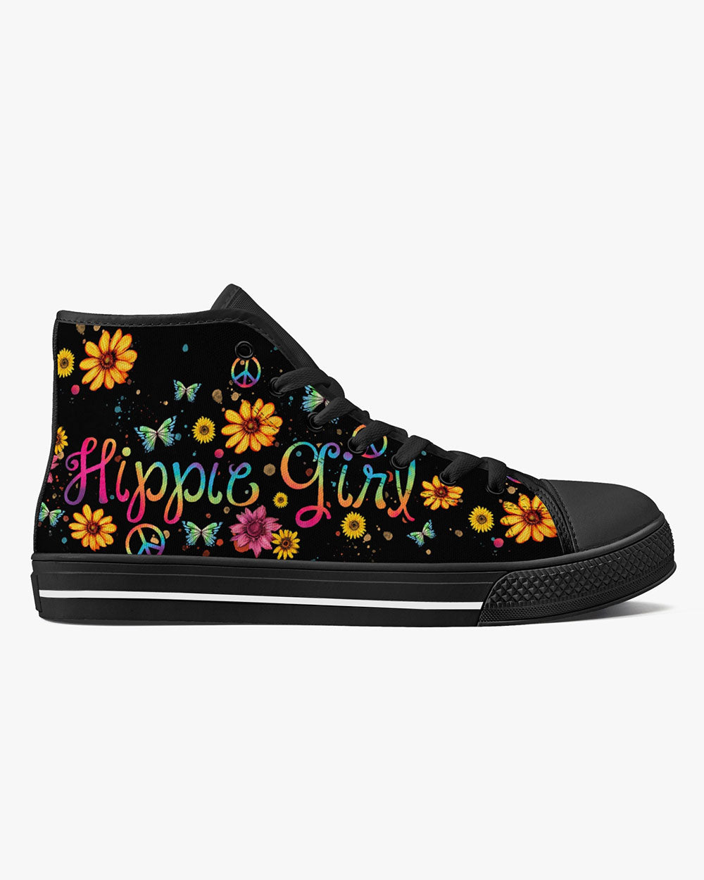 HIPPIE GIRL HIGH TOP CANVAS SHOES - TY1102235