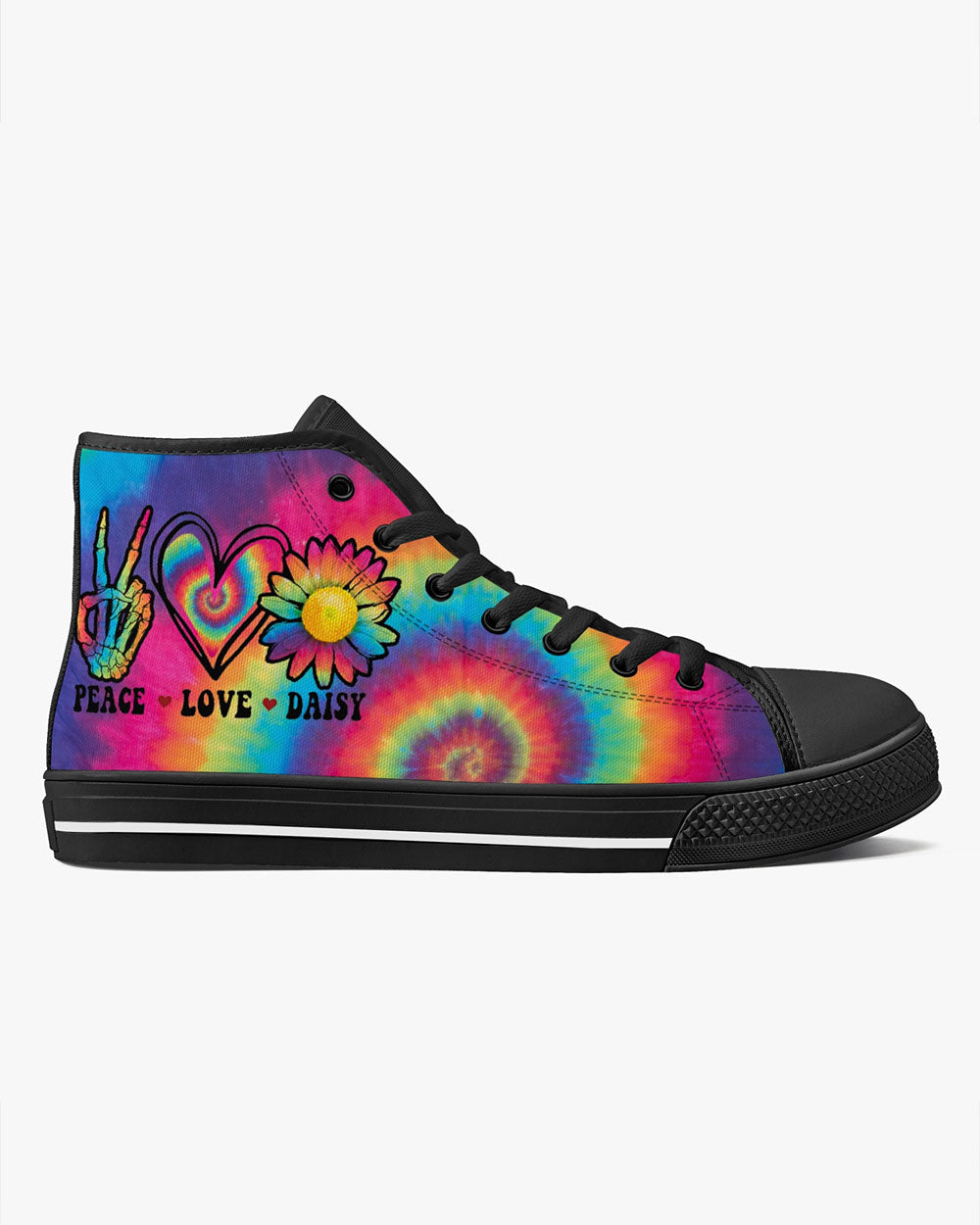 PEACE LOVE DAISY HIGH TOP CANVAS SHOES - TY1102231