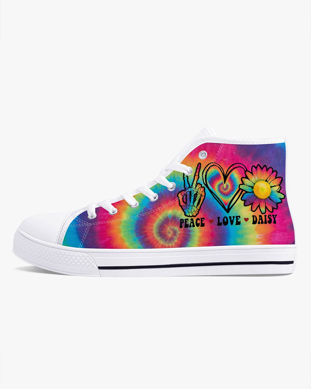 PEACE LOVE DAISY HIGH TOP CANVAS SHOES - TY1102231