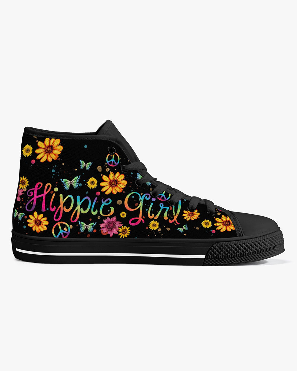 HIPPIE GIRL HIGH TOP CANVAS SHOES - TY1102235