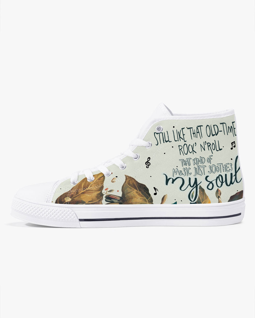 MUSIC JUST SOOTHES MY SOUL HIGH TOP CANVAS SHOES - TY1704231