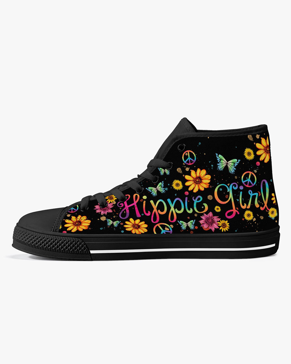 HIPPIE GIRL HIGH TOP CANVAS SHOES - TY1102235