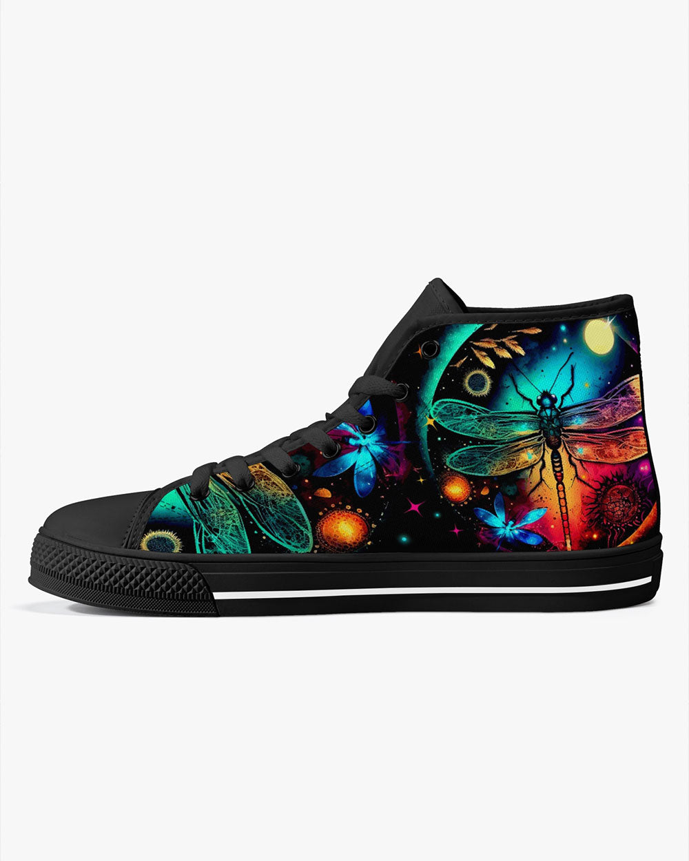 MAY YOU TOUCH DRAGONFLIES AND STARS HIGH TOP CANVAS SHOES - TYTM0504234