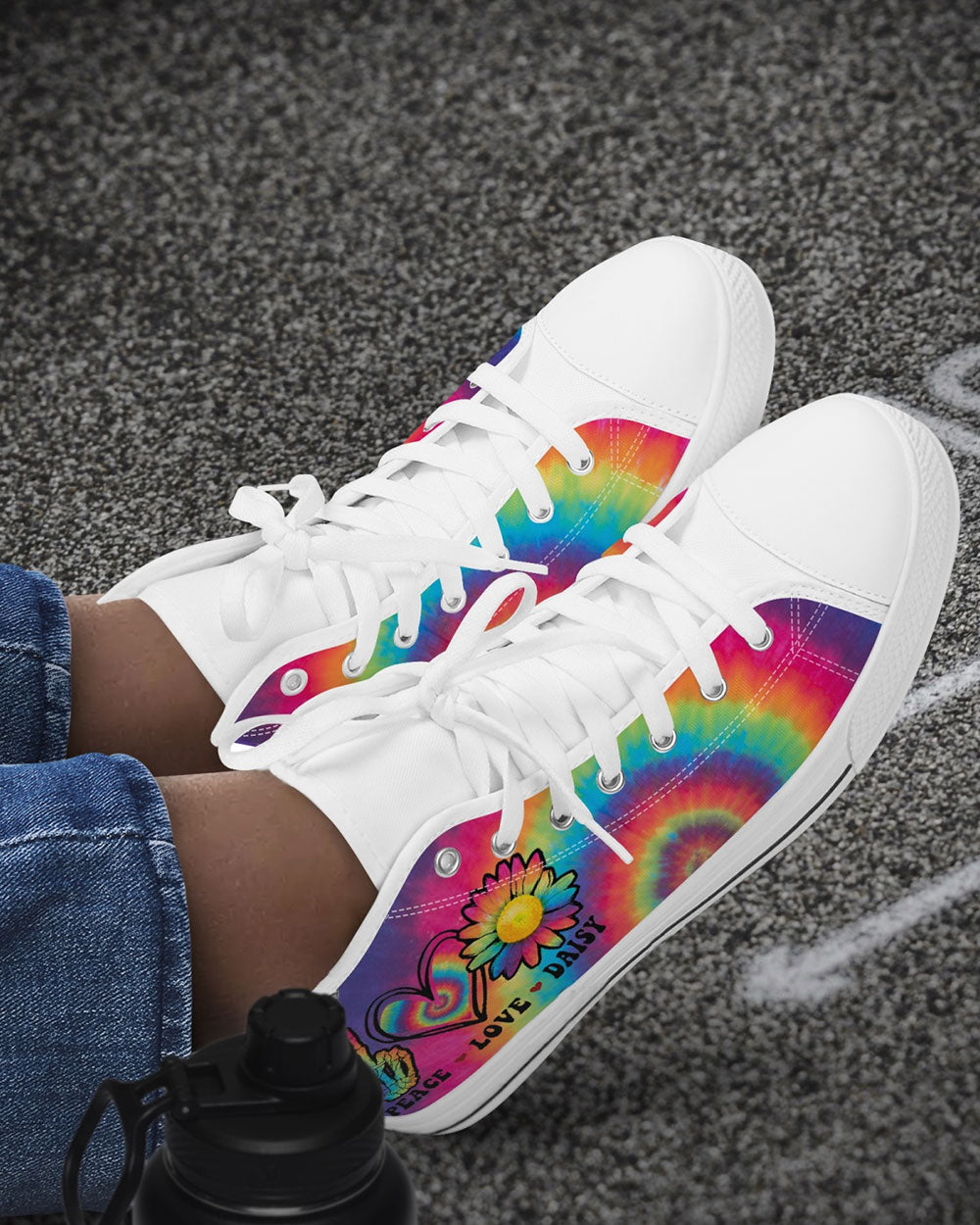 PEACE LOVE DAISY HIGH TOP CANVAS SHOES - TY1102231