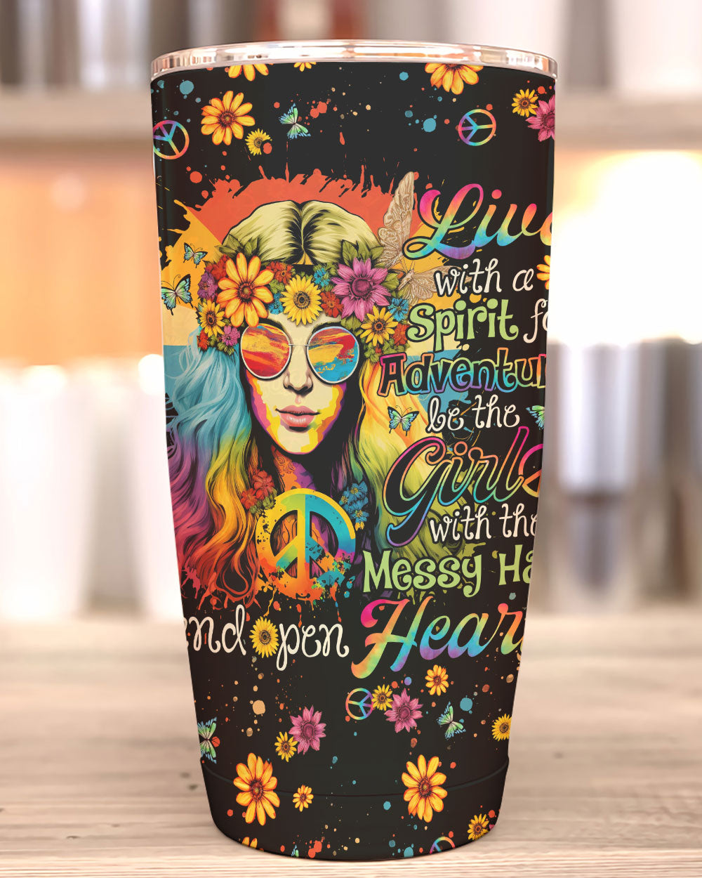 LIVE WITH A SPIRIT TIE DYE TUMBLER - TY1002236