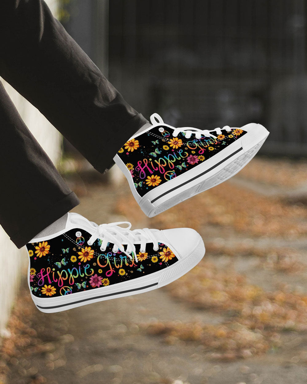 HIPPIE GIRL HIGH TOP CANVAS SHOES - TY1102235