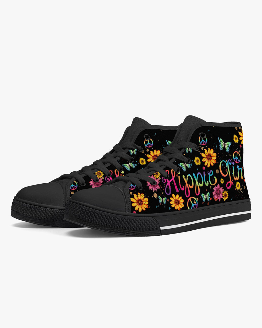 HIPPIE GIRL HIGH TOP CANVAS SHOES - TY1102235