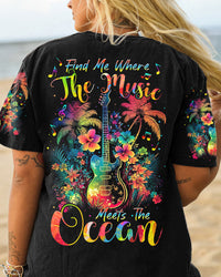 FIND ME WHERE THE MUSIC MEETS THE OCEAN GUITAR ALL OVER PRINT - TLTR2204231
