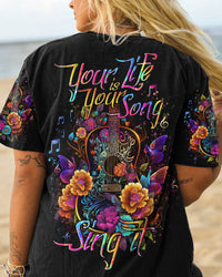 YOUR LIFE IS YOUR SONG GUITAR ALL OVER PRINT - TLNO1804232