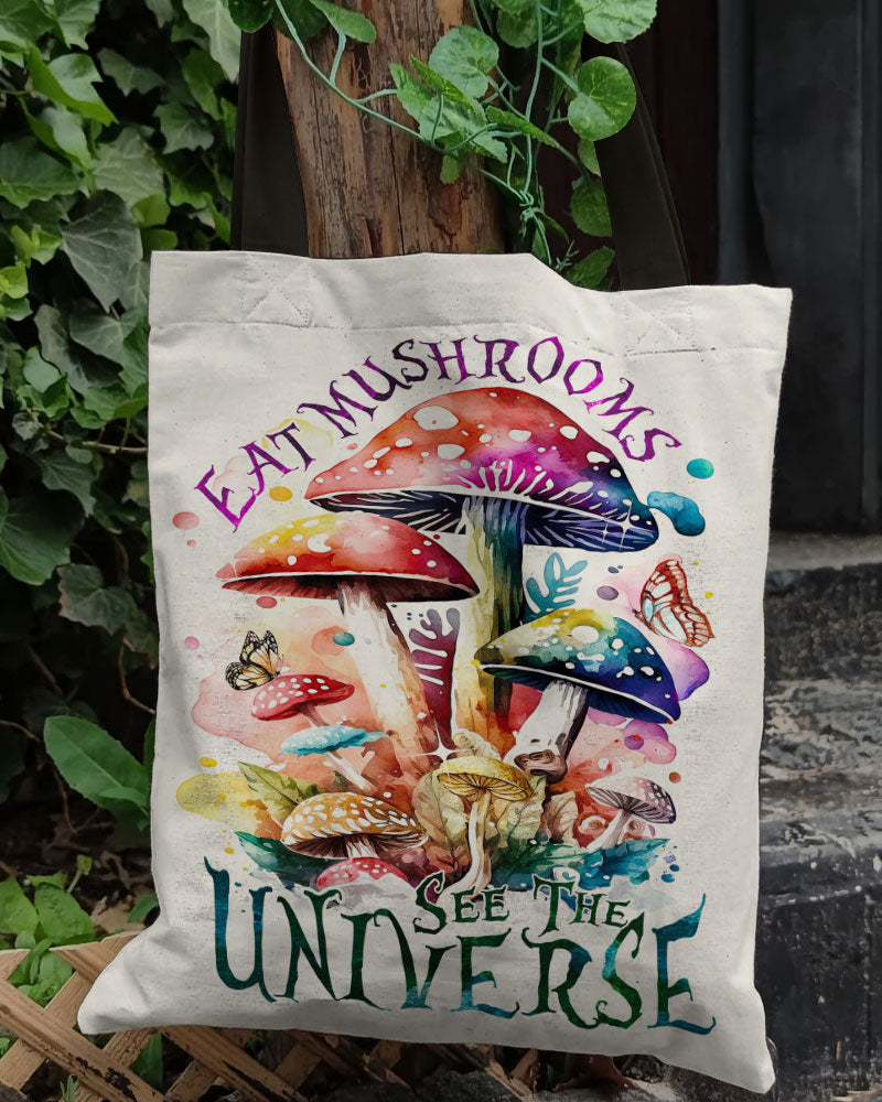 EAT MUSHROOMS SEE THE UNIVERSE TOTE BAG - TY2002232