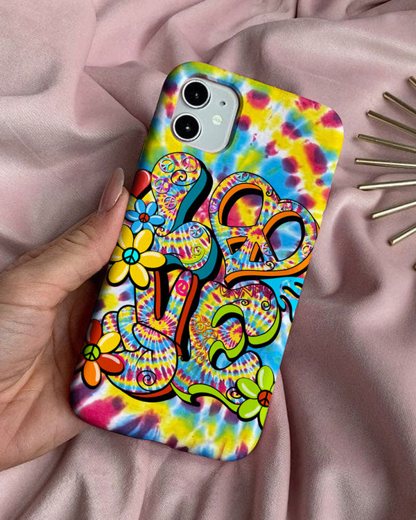 HIPPIE PEACE LOVE FLOWERS TIE DYE PHONE CASE - TY1002231