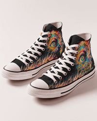THE EYES ARE USELESS WHEN THE MIND IS BLIND HIGH TOP CANVAS SHOES - TYTM2103234