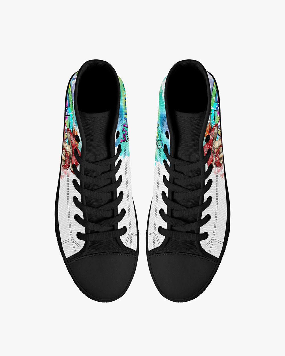 WHISPER WORDS OF WISDOM LEOPARD GUITAR HIGH TOP CANVAS SHOES - TL1602232