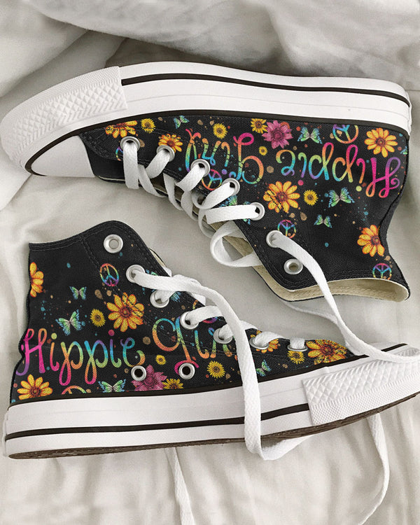 HIPPIE GIRL HIGH TOP CANVAS SHOES - TY1102235