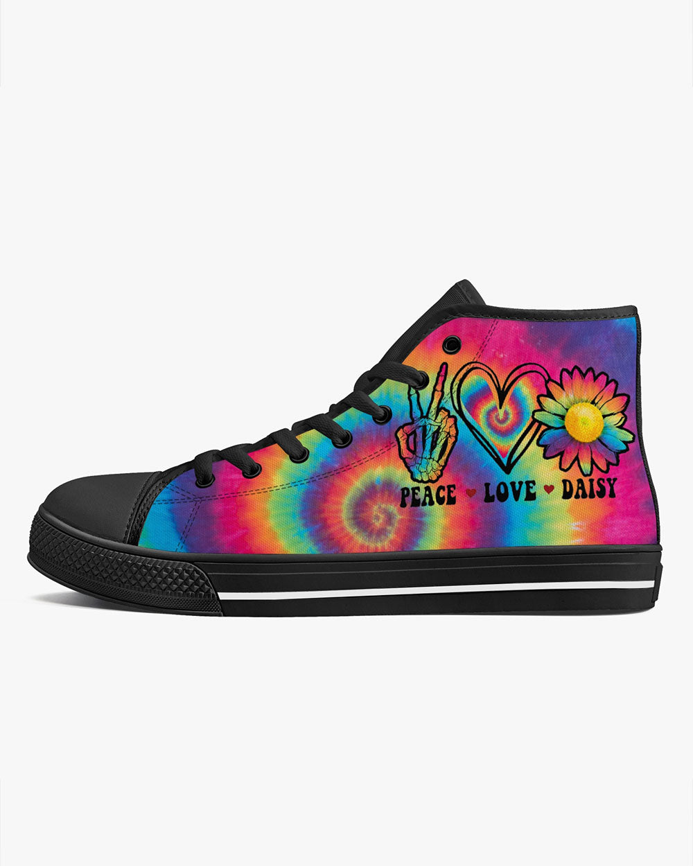 PEACE LOVE DAISY HIGH TOP CANVAS SHOES - TY1102231