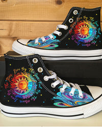 LIVE BY THE SUN HIGH TOP CANVAS SHOES - TYTW1803232