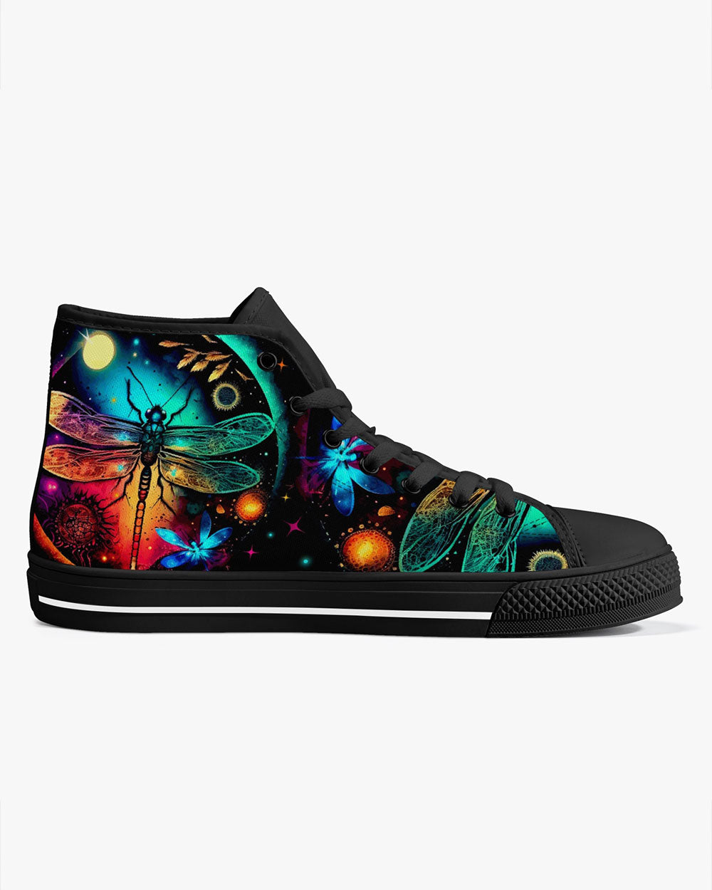 MAY YOU TOUCH DRAGONFLIES AND STARS HIGH TOP CANVAS SHOES - TYTM0504234
