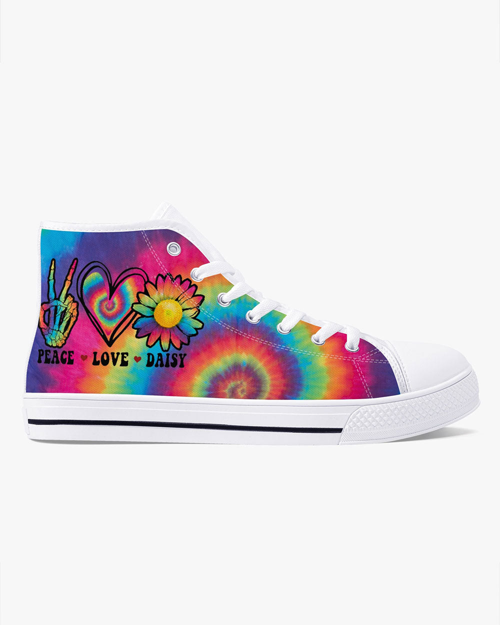 PEACE LOVE DAISY HIGH TOP CANVAS SHOES - TY1102231