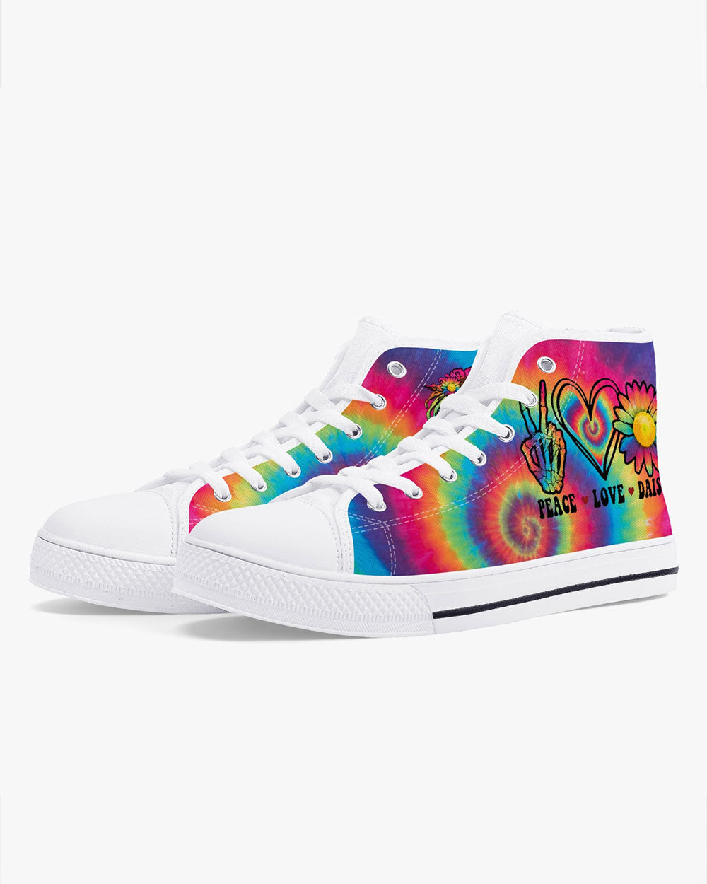 PEACE LOVE DAISY HIGH TOP CANVAS SHOES - TY1102231