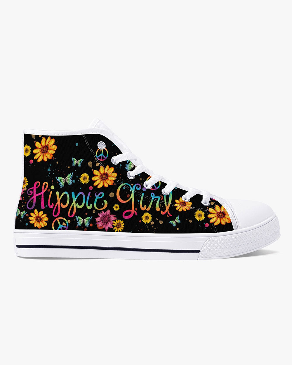 HIPPIE GIRL HIGH TOP CANVAS SHOES - TY1102235