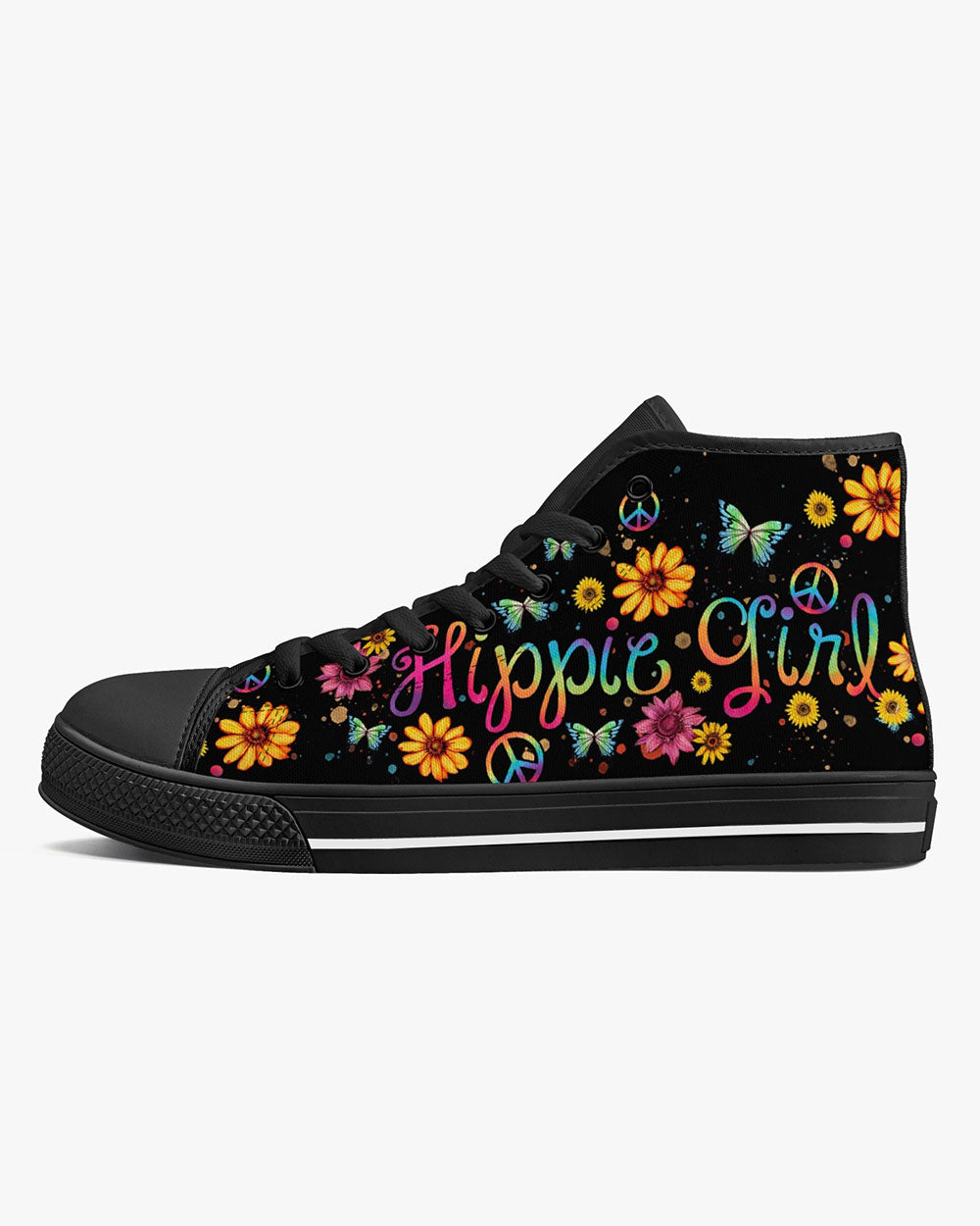 HIPPIE GIRL HIGH TOP CANVAS SHOES - TY1102235