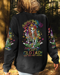ASSUMING I'M JUST AN OLD LADY SKELETON ALL OVER PRINT - TL0602231