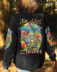 JUST A GIRL WHO LOVES TURTLES ALL OVER PRINT - TA0102233