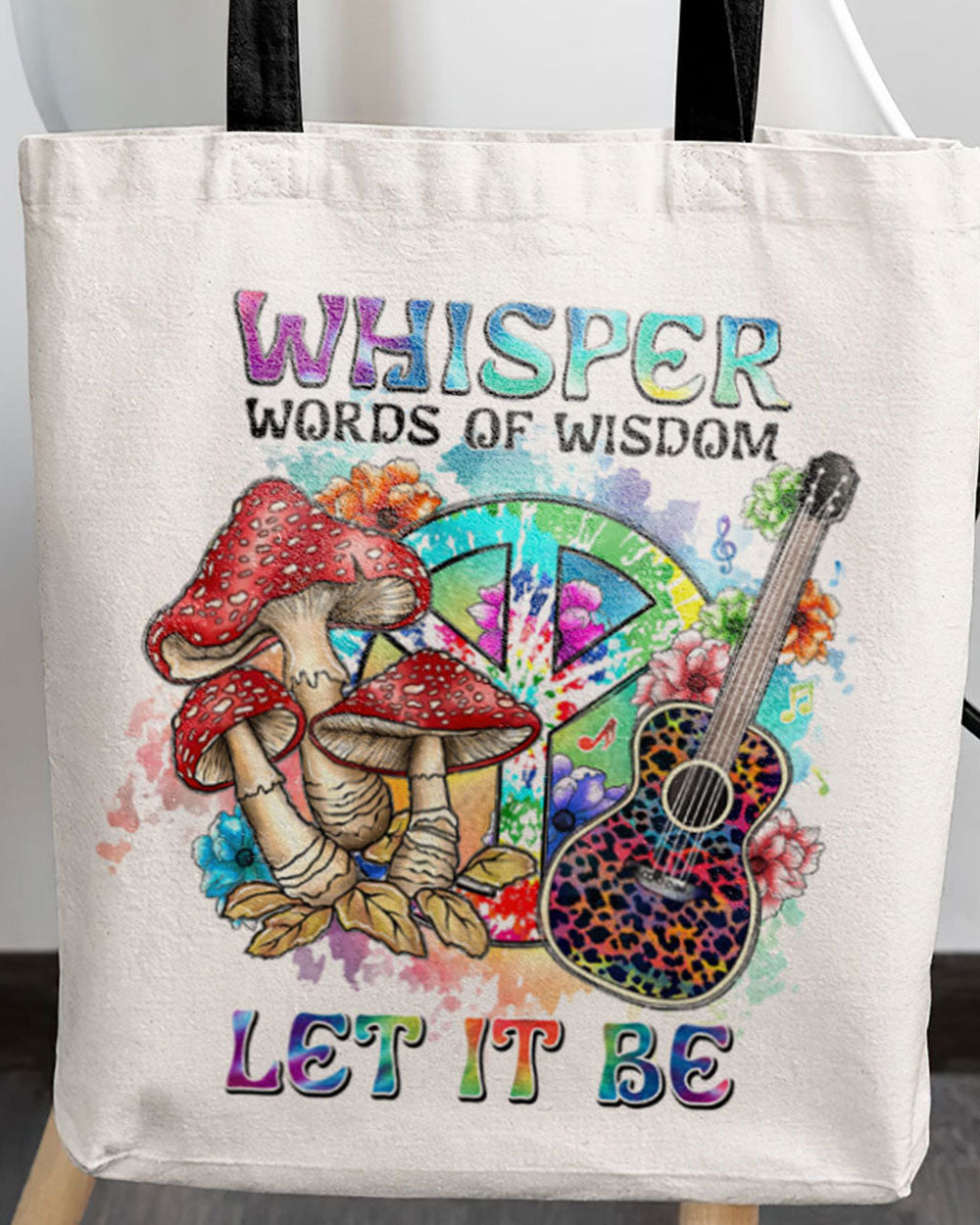 WHISPER WORDS OF WISDOM LEOPARD GUITAR TOTE BAG - TL1602233