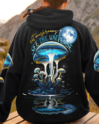 EAT MUSHROOMS SEE THE UNIVERSE NEON ALL OVER PRINT - TA0103231