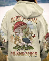JUST A GIRL WHO LOVES MUSHROOMS ALL OVER PRINT - YHHG2102233