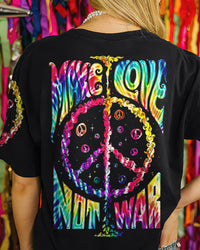 MAKE LOVE NOT WAR TIE DYE ALL OVER PRINT - TA2802233