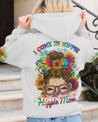 I COME IN HIPPIE MESSY BUN HIPPIE MOM ALL OVER PRINT - YHHG0702233