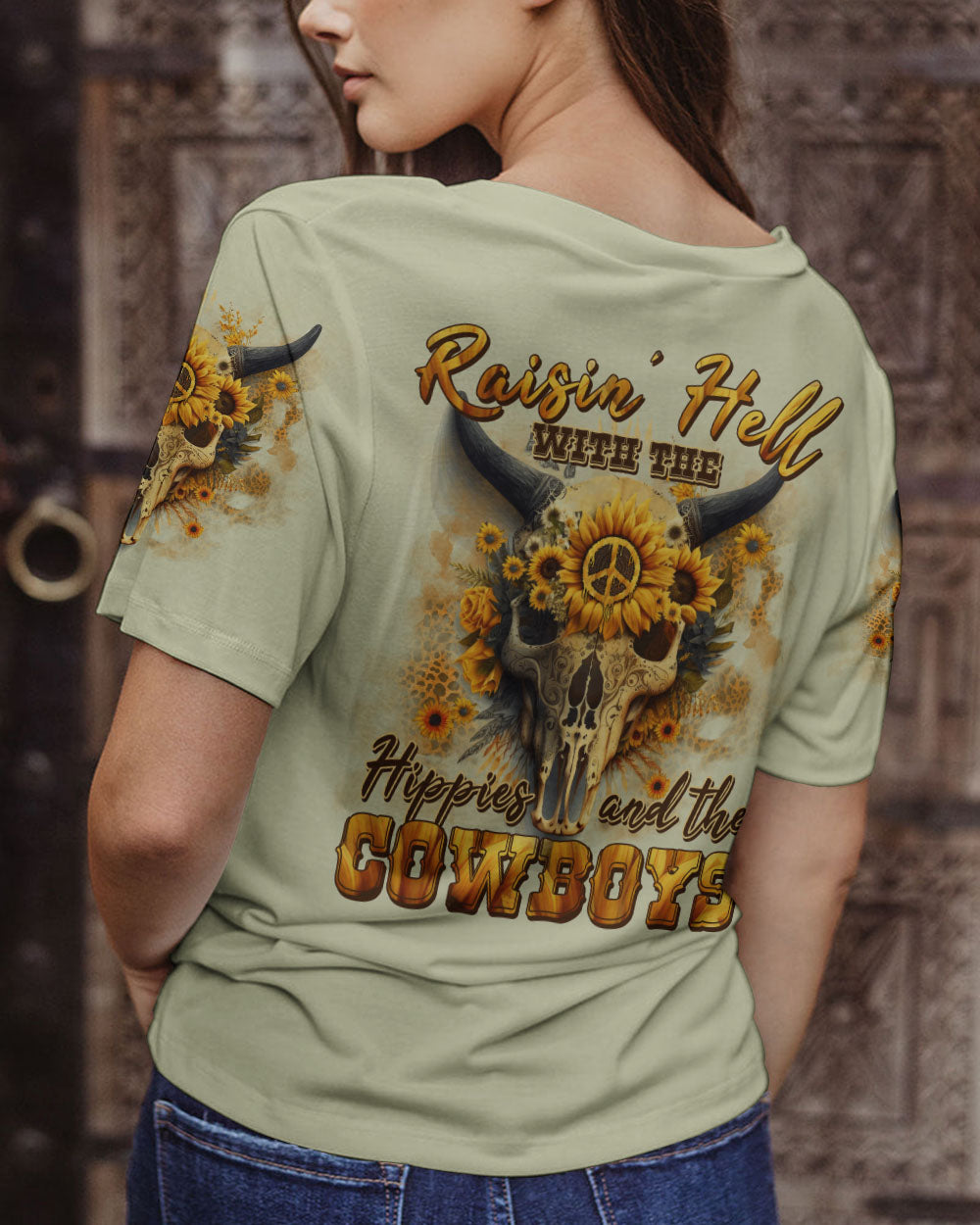 Raising Hell with the Hippies & the Cowboys Tie Dye Short Sleeve Shirt